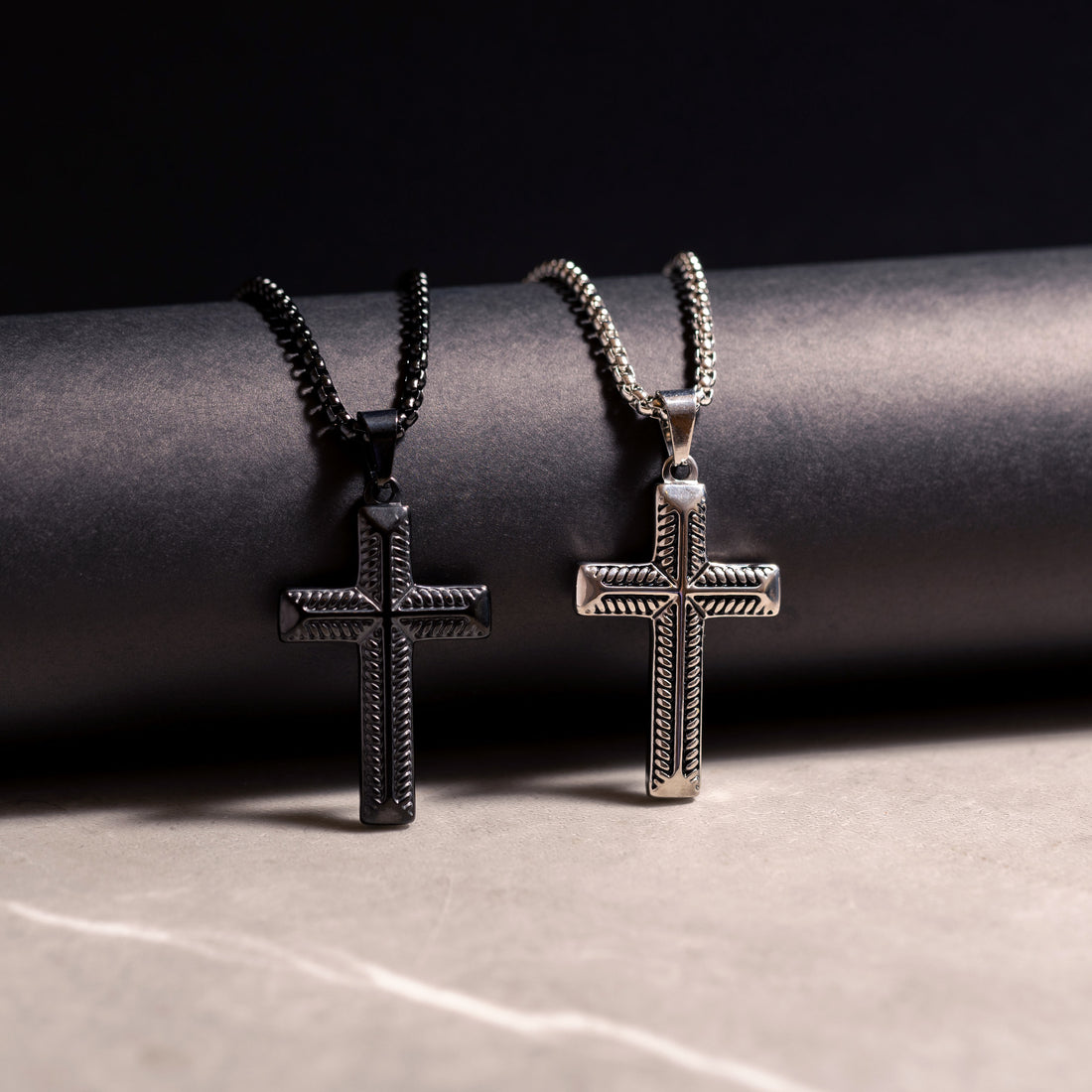 Personalized faith necklace for men with name engraving