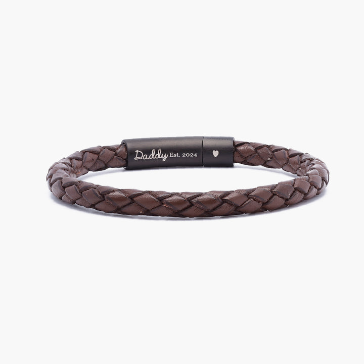 Bracelet en cuir personnalisé avec message caché