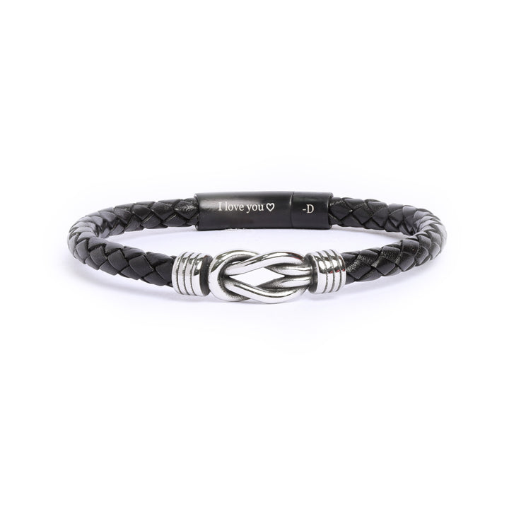Bracelet en cuir avec nœud - Bracelet personnalisé pour homme