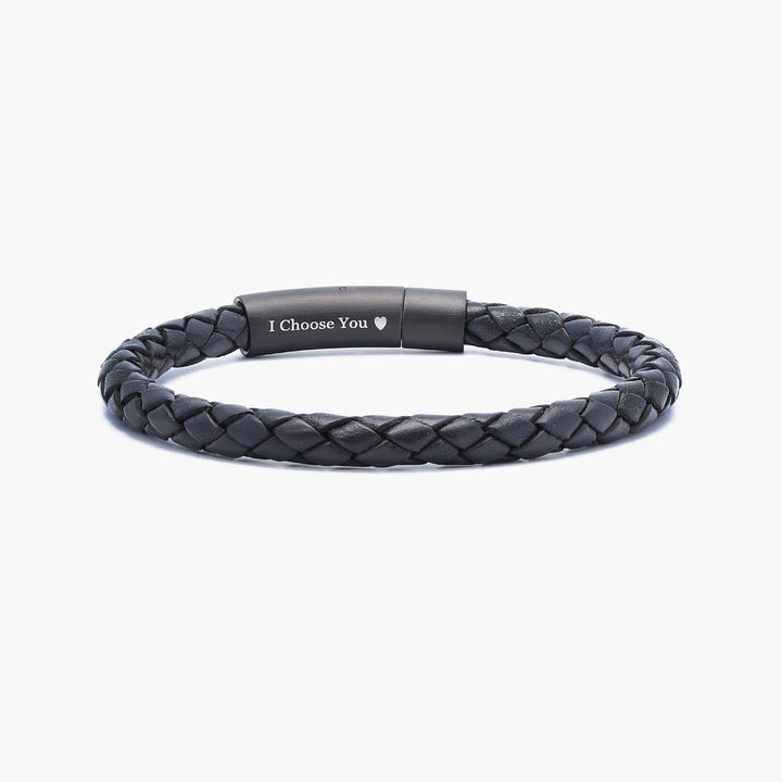 Bracelet en cuir personnalisé avec message caché