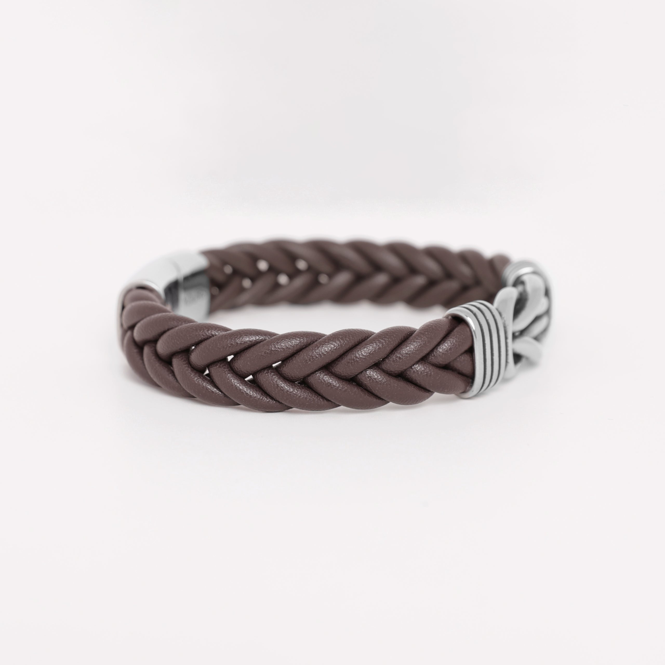 Pulsera de nudo de cuero trenzado - Azul
