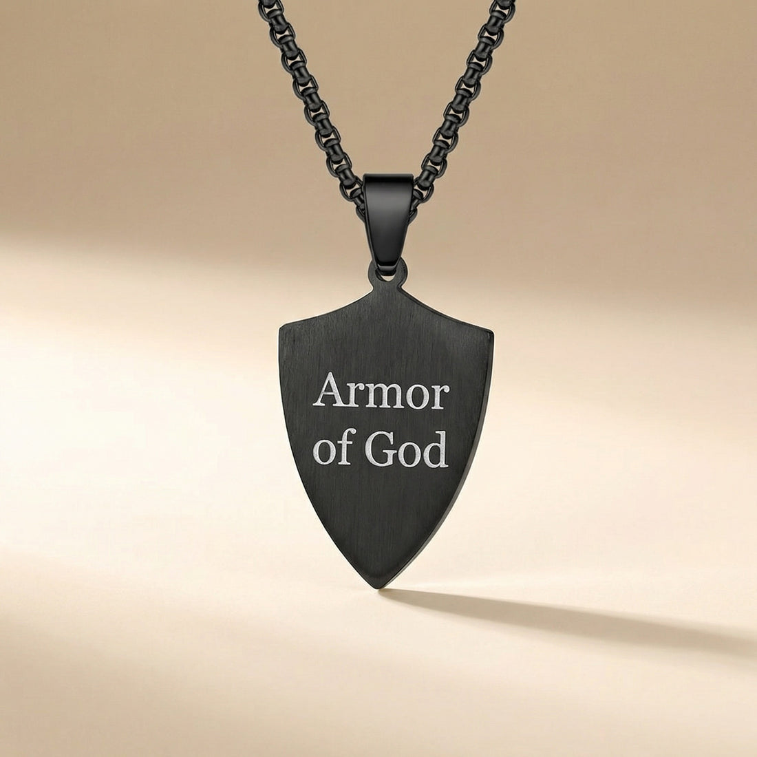 Personalized Cross Necklace for men - Black