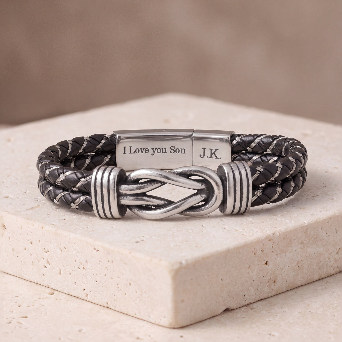 Eternal Knot Leather Bracelet for Men