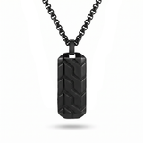 Engraved Pendant for men - Black