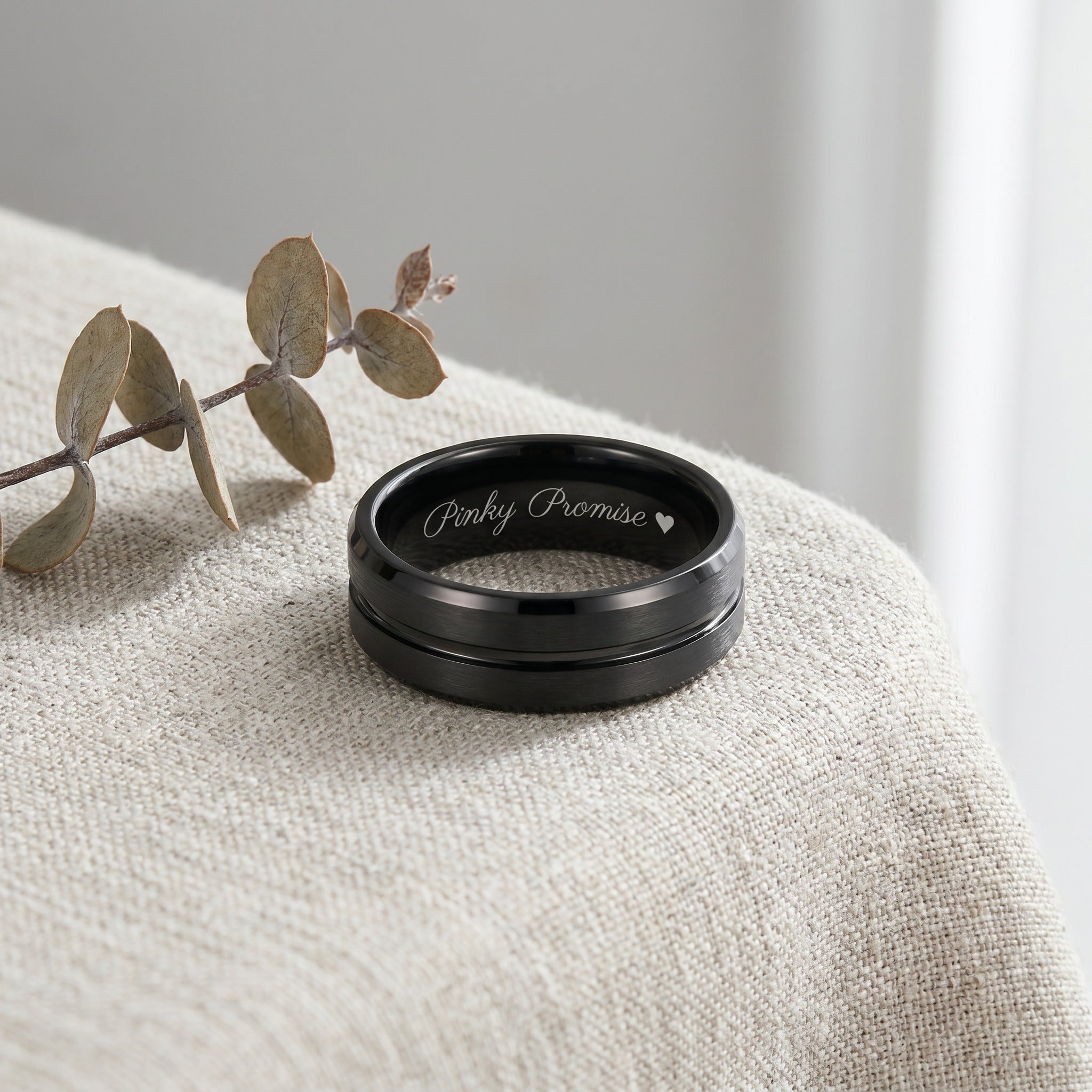 Promise Ring for Husband with Custom Engraving