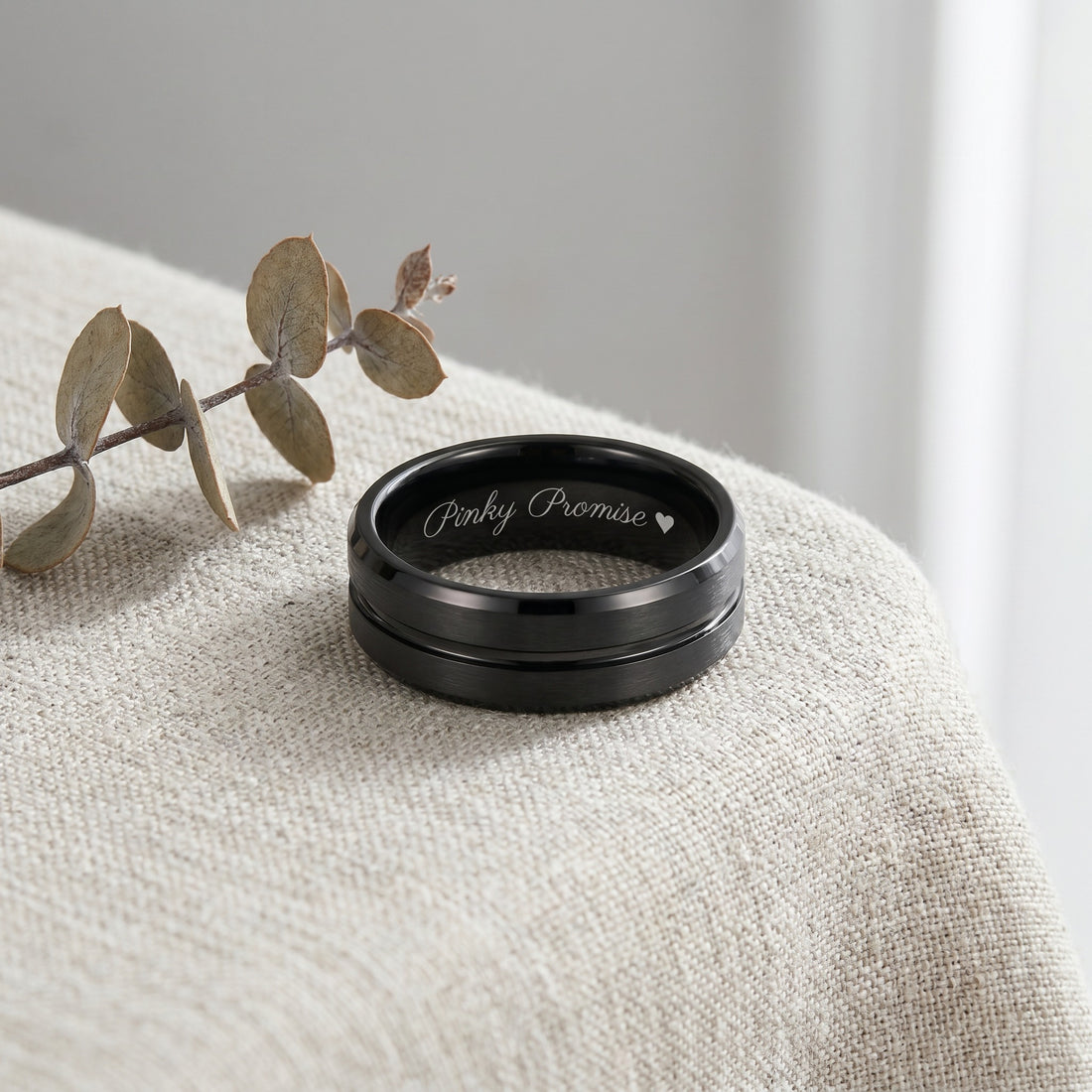 Promise Ring for Husband with Custom Engraving