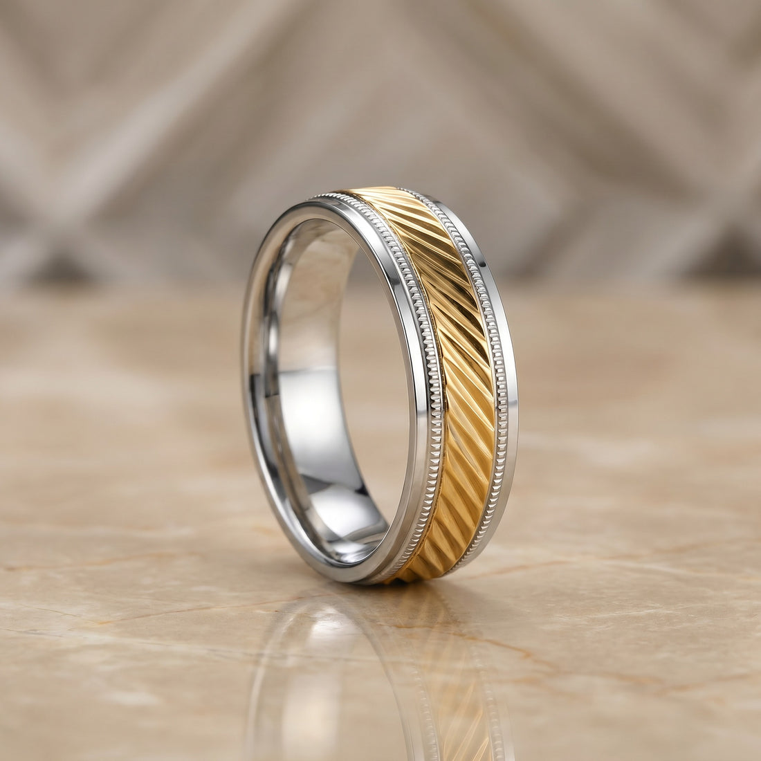 The Meridian Band — Two-Tone Men’s Ring