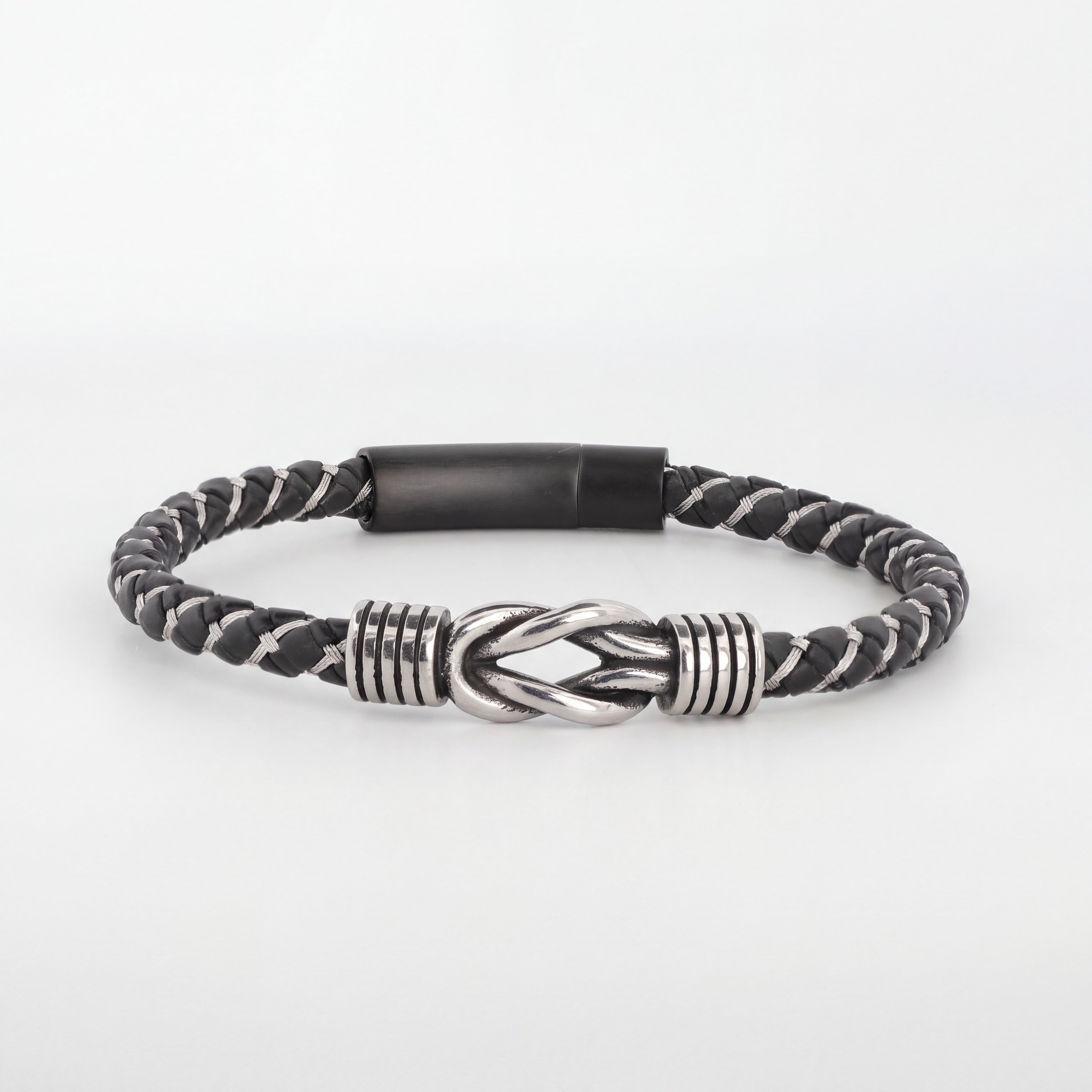 Knoop leren armband - gepersonaliseerde armband voor mannen