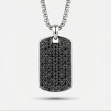 Collier avec plaque gravée personnalisée pour homme