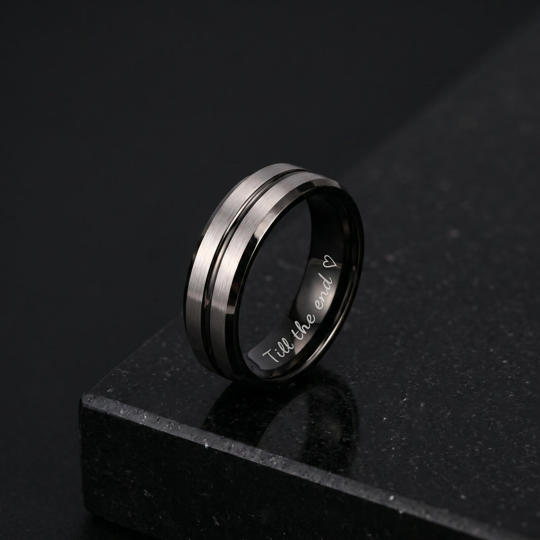 Personalized Promise Silver Ring for Men