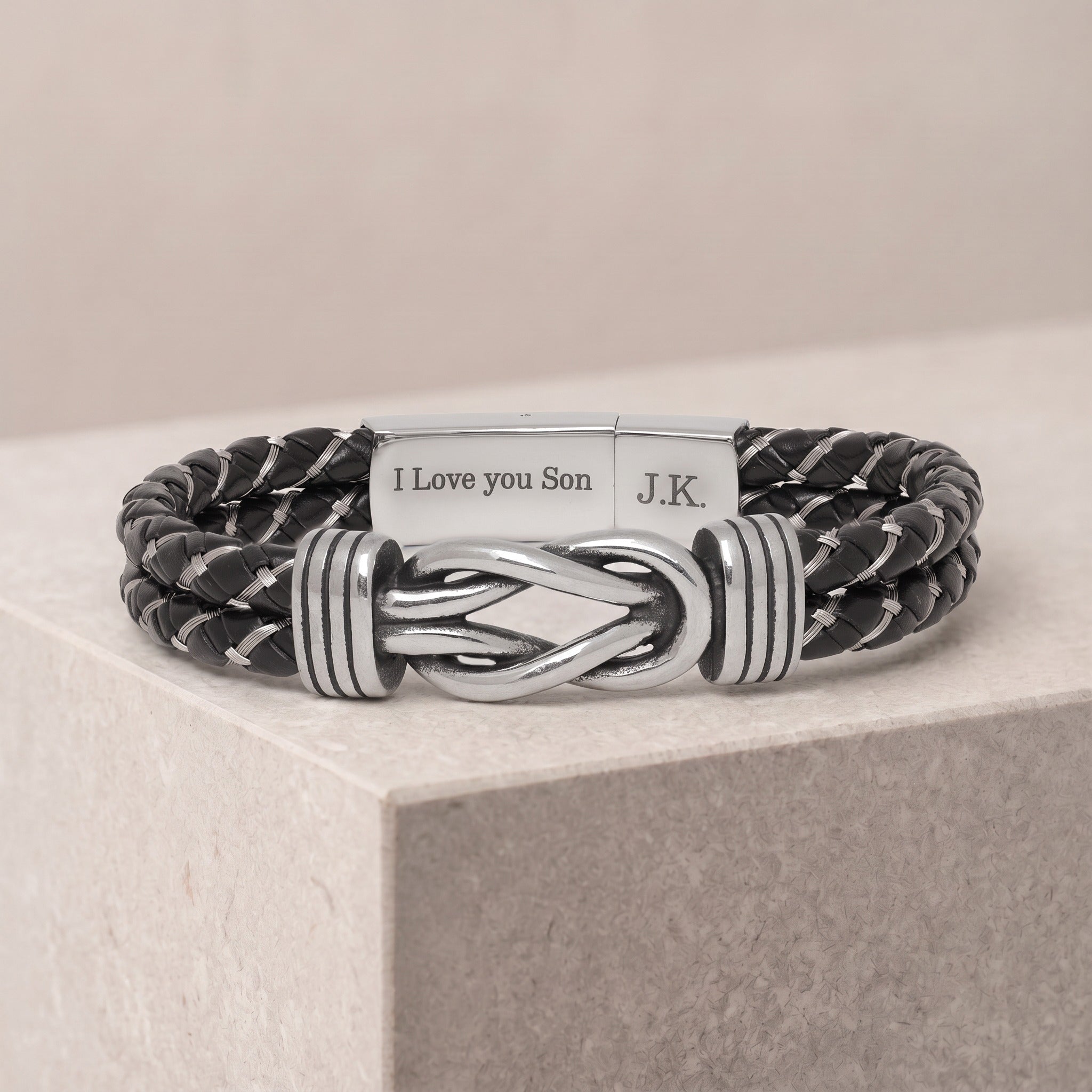 Eternal Knot Leather Bracelet for Men