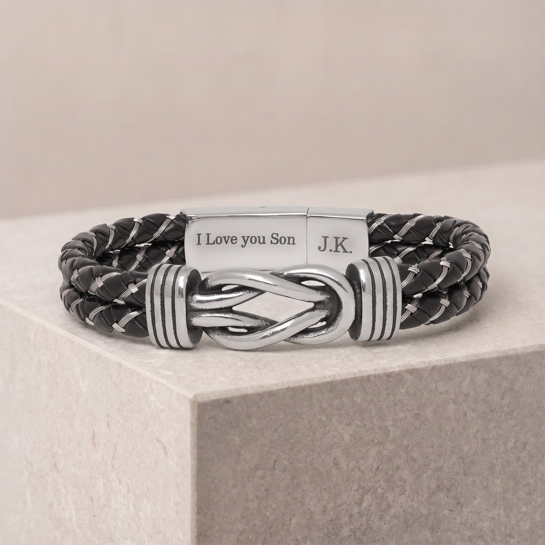 Eternal Knot Leather Bracelet for Men