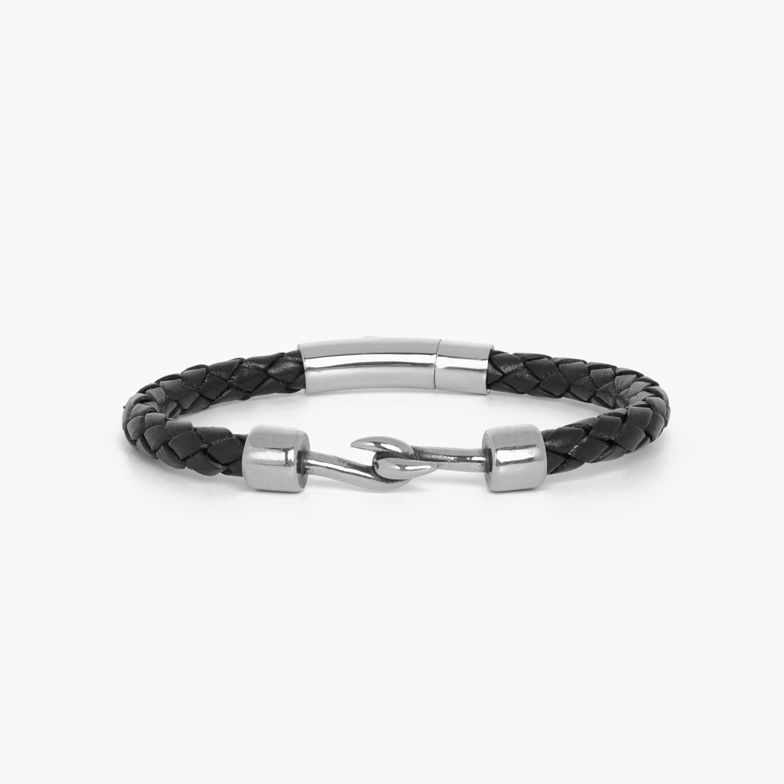 The Interlock — Braided Leather Bracelet for Men