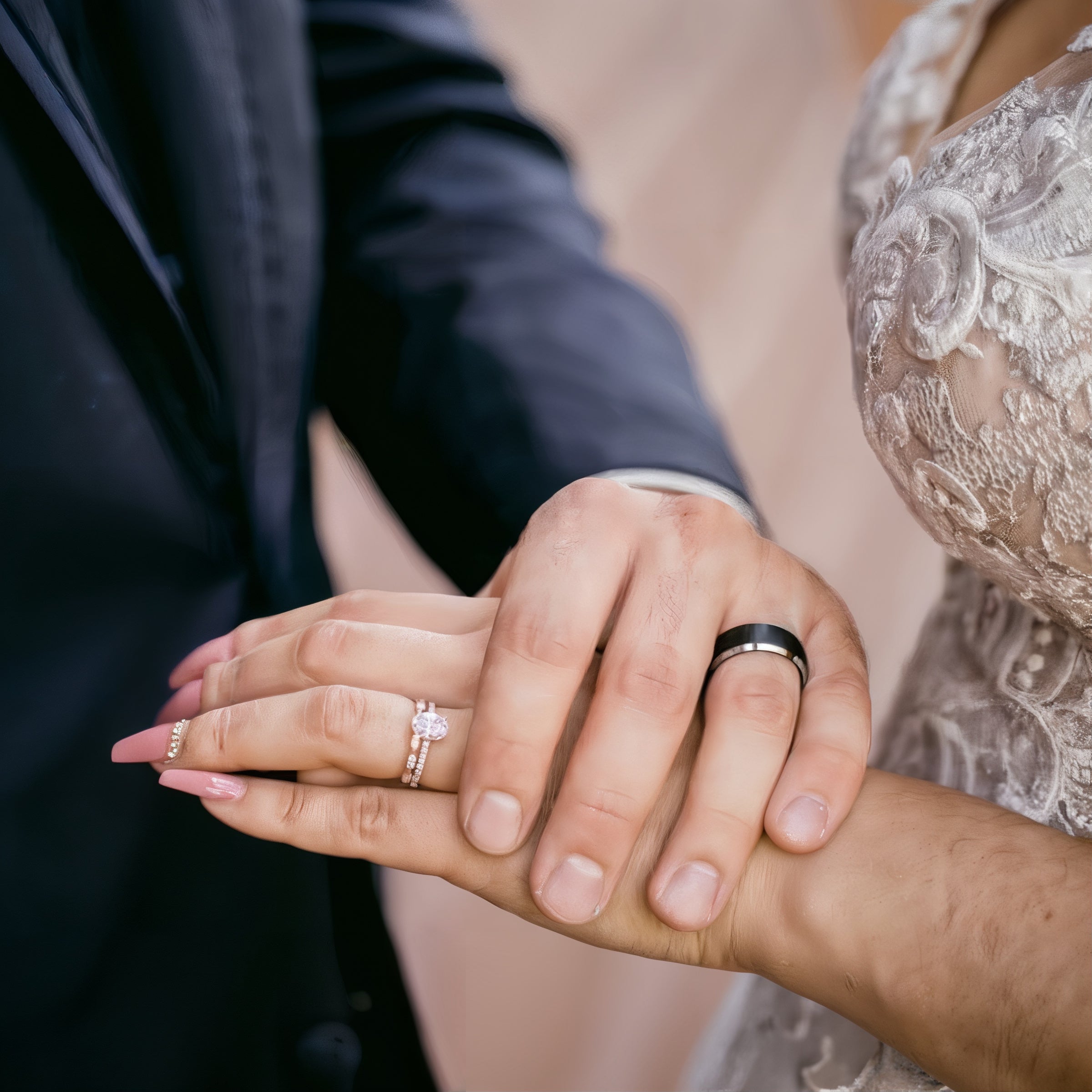 Personalized wedding band ring 