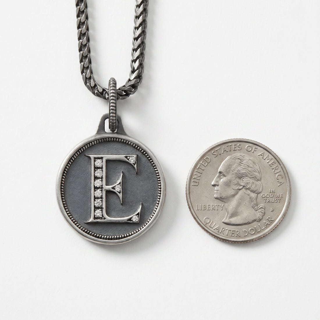 Custom Initial Pendant Necklace for Men – Sterling Silver