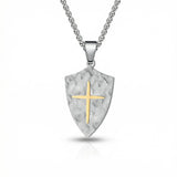Personalized Cross Necklace for men - Silver