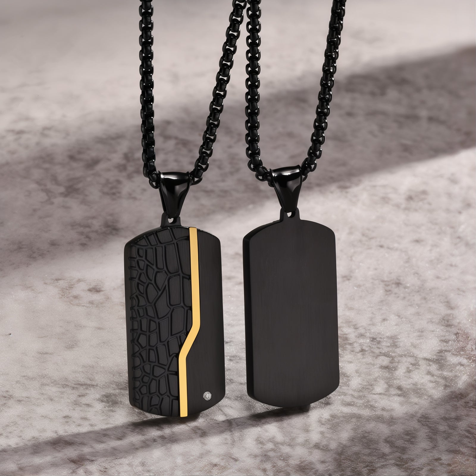 Men’s personalized jewelry – custom gold or silver engraved necklace