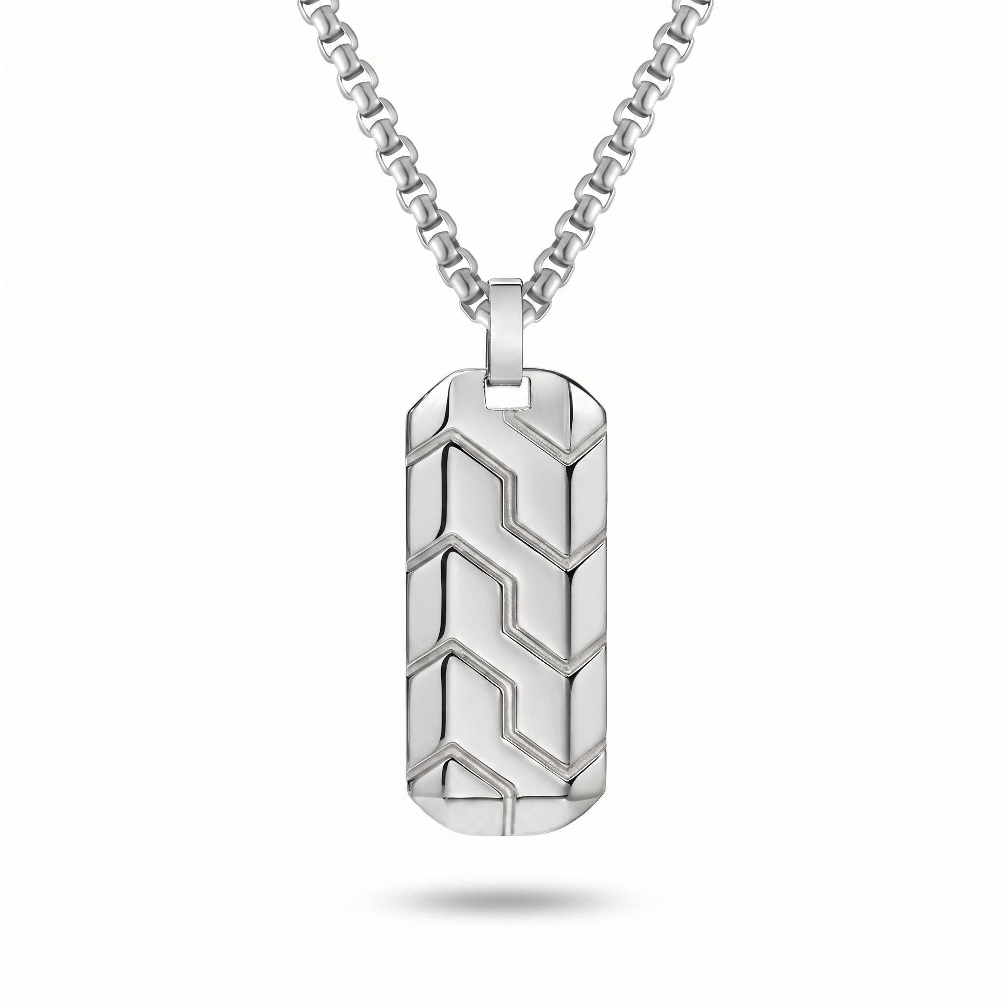 Engraved Pendant for men - Silver