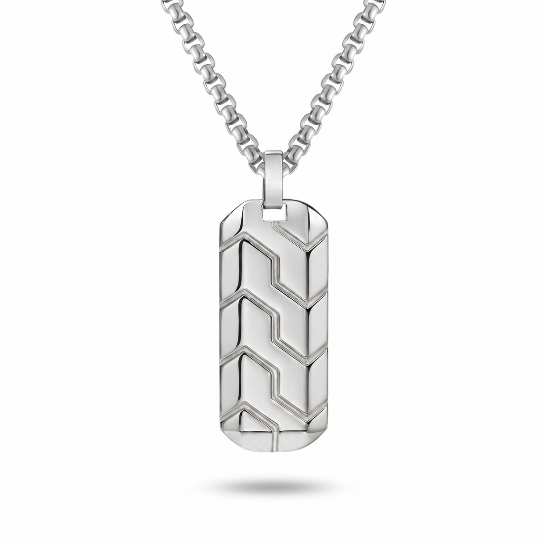 Engraved Pendant for men - Silver
