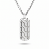 Engraved Pendant for men - Silver