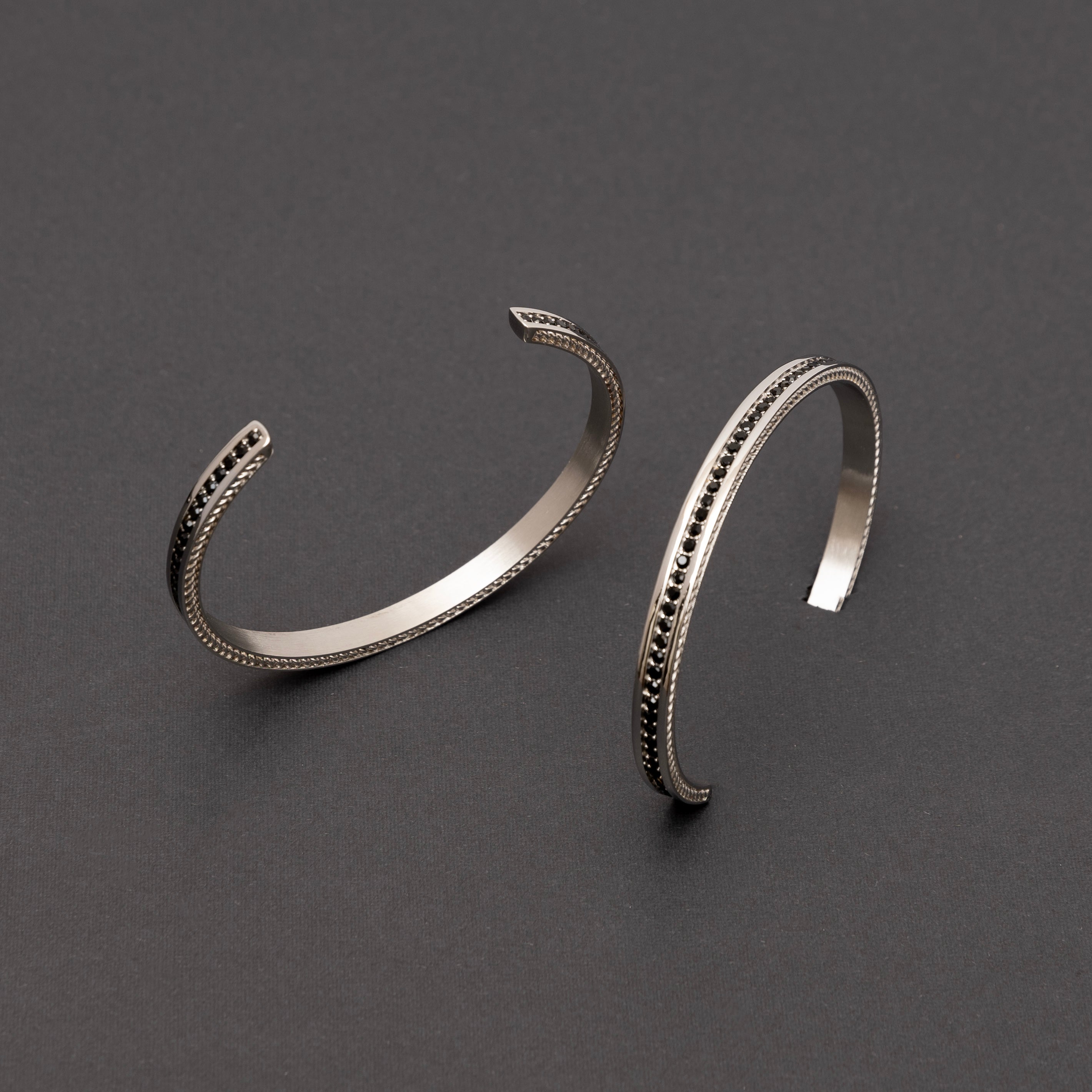 Silver Cuff Bracelet with Pave Gemstones – A stylish silver cuff bracelet with dazzling pave gemstones, ideal for everyday elegance or gifting.