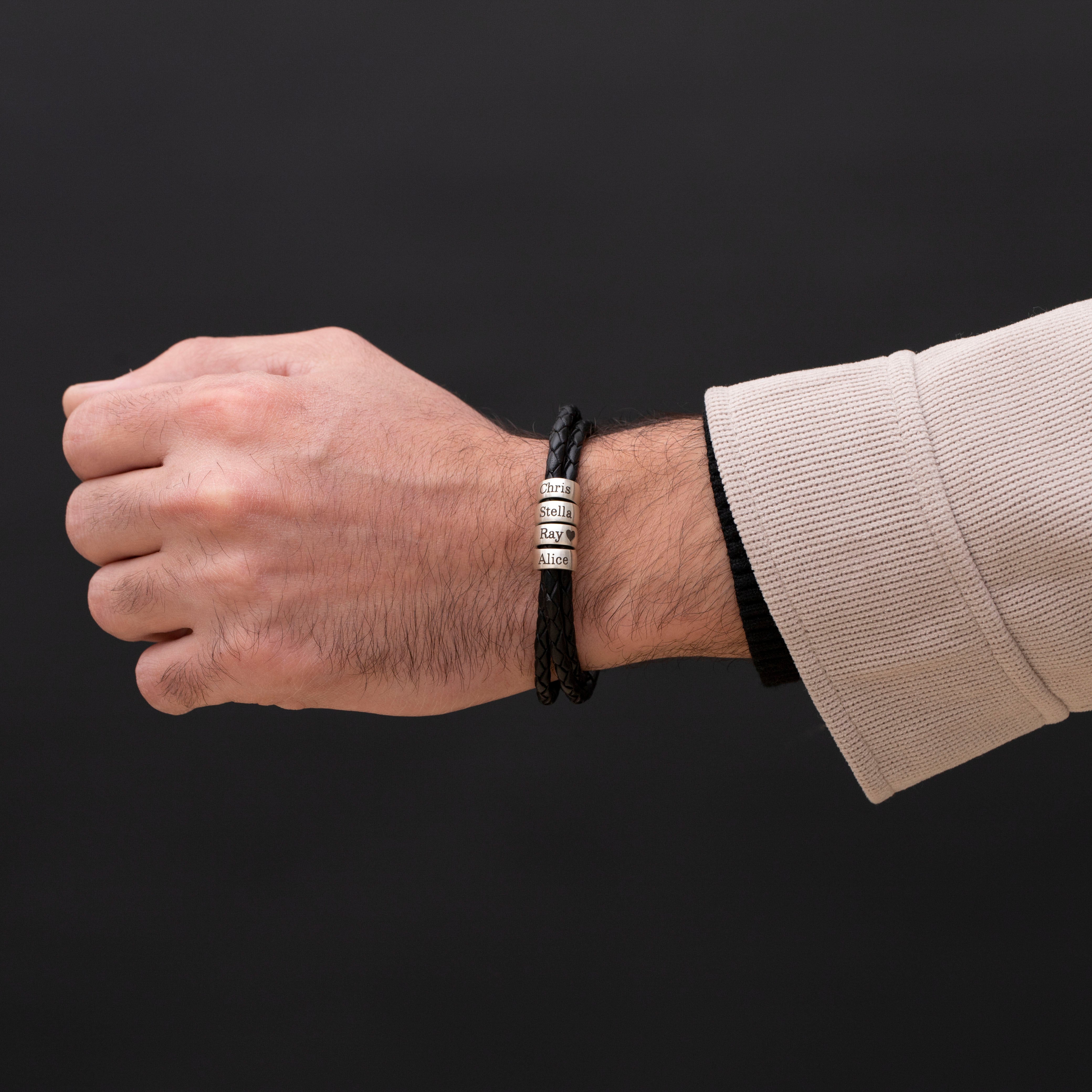 Custom Family Name Bracelet for Men