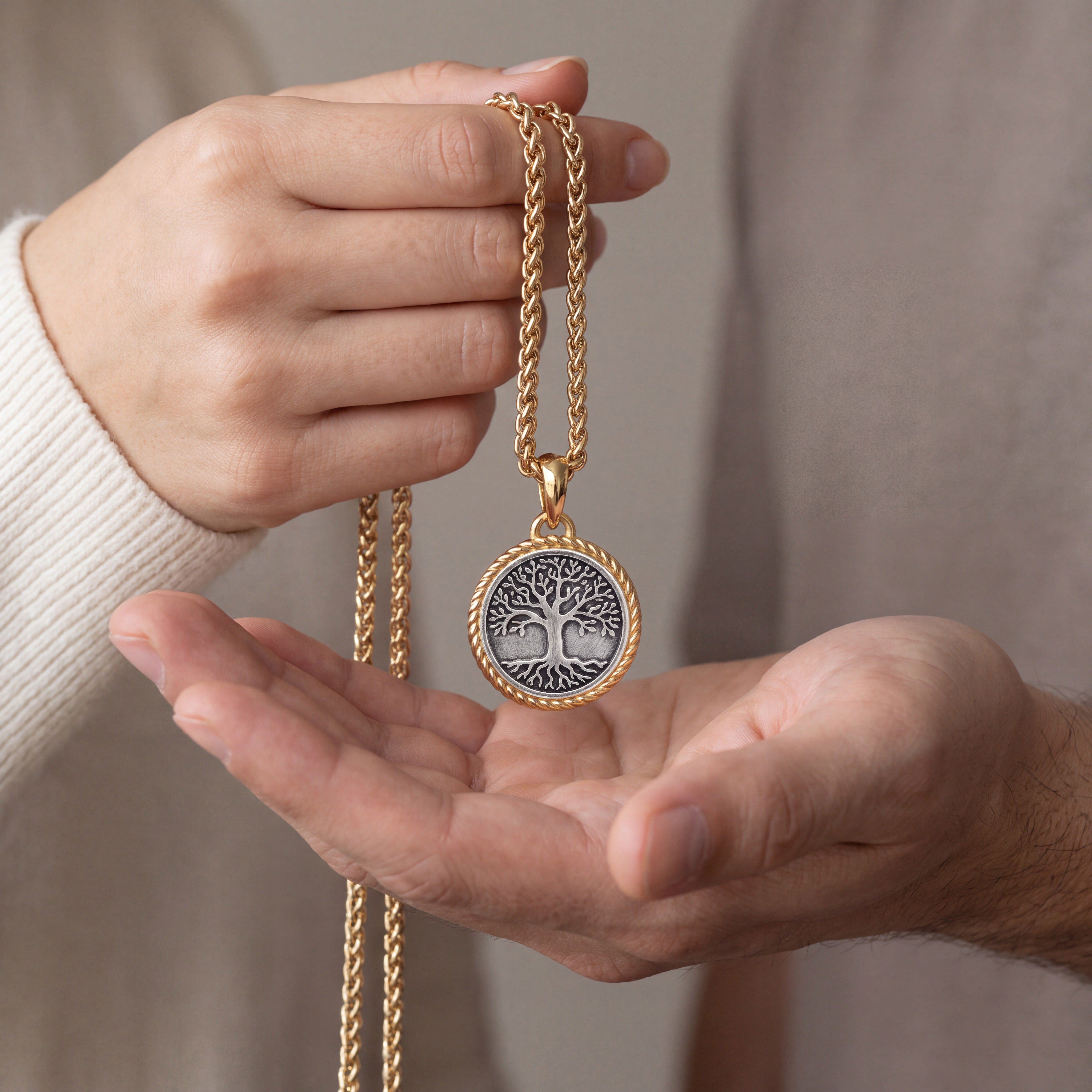 Personalized Tree of Life Necklace for Men