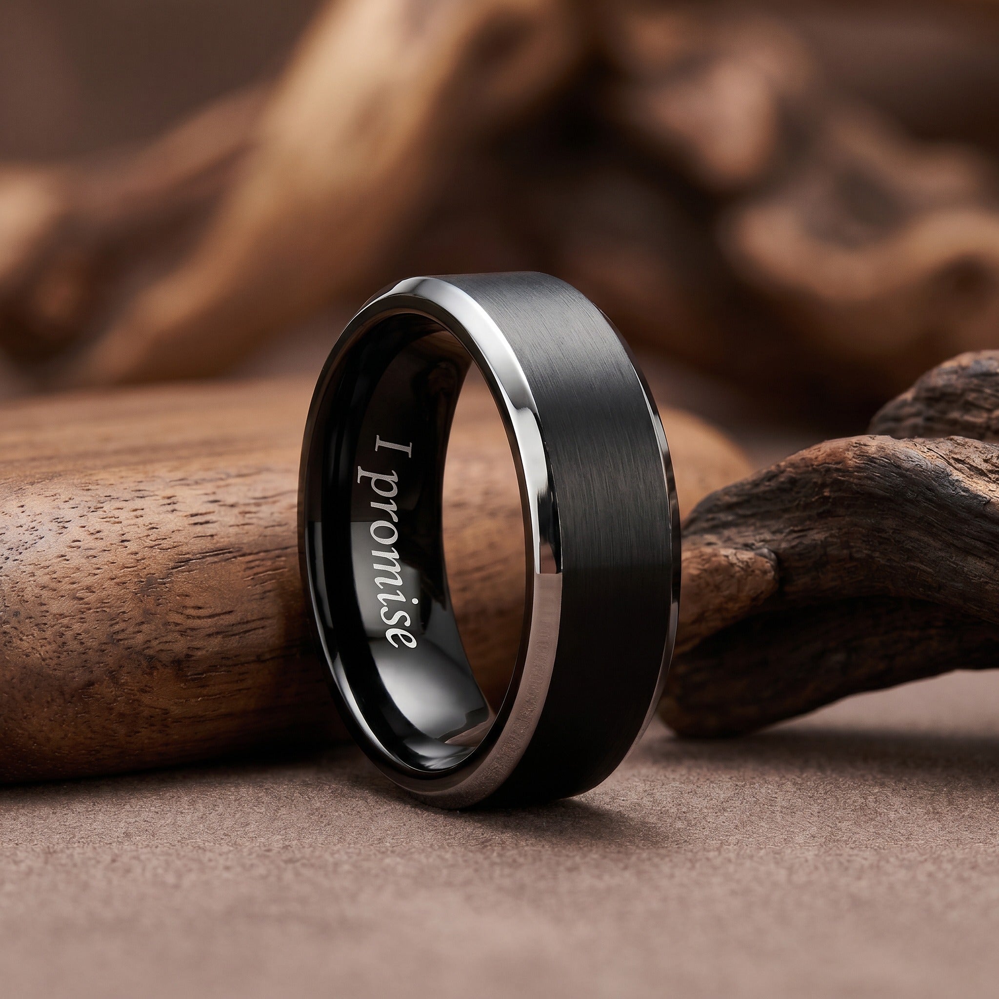 Personalized Men's Wedding Band – Custom Engraved Ring for Him