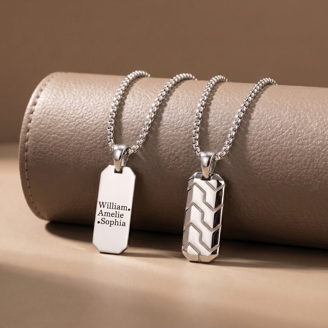 Engraved Tag Necklace for Men – Personalized Gift Pendant