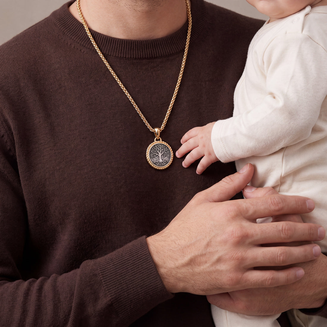 Personalized Tree of Life Necklace for Men