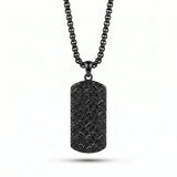 Collier avec plaque gravée personnalisée pour homme