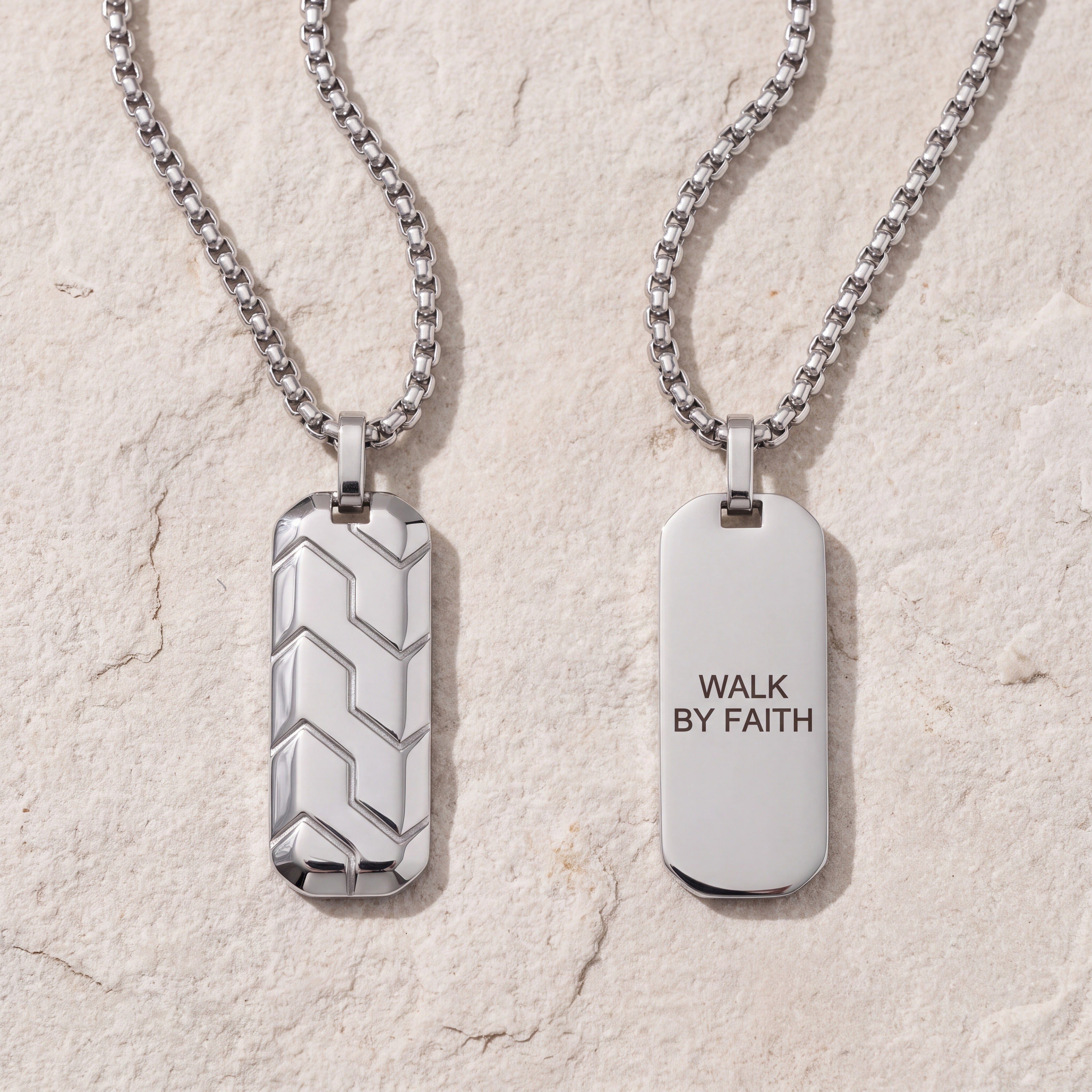 Engraved Tag Necklace for Men – Personalized Gift Pendant