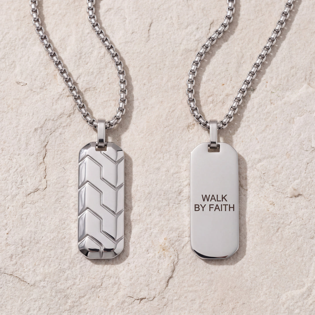 Engraved Tag Necklace for Men – Personalized Gift Pendant