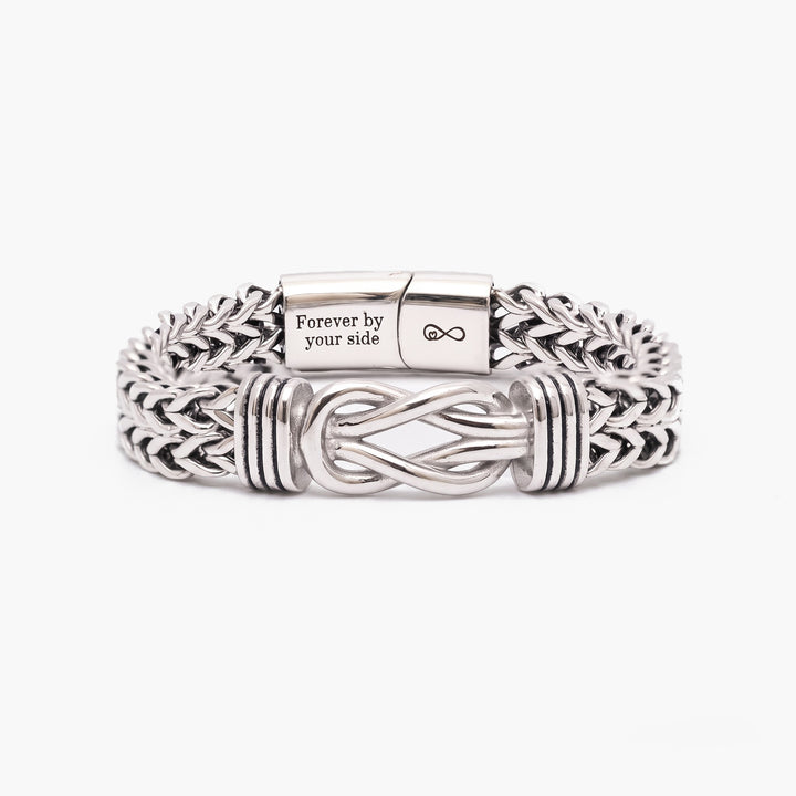 Bond — Men's Engraved Stainless Steel Knot Bracelet