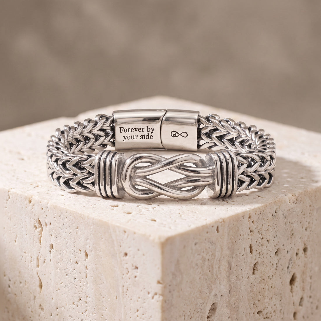 Bracelet "nœud marin" en argent pour homme