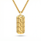 Engraved Pendant for him - Gold