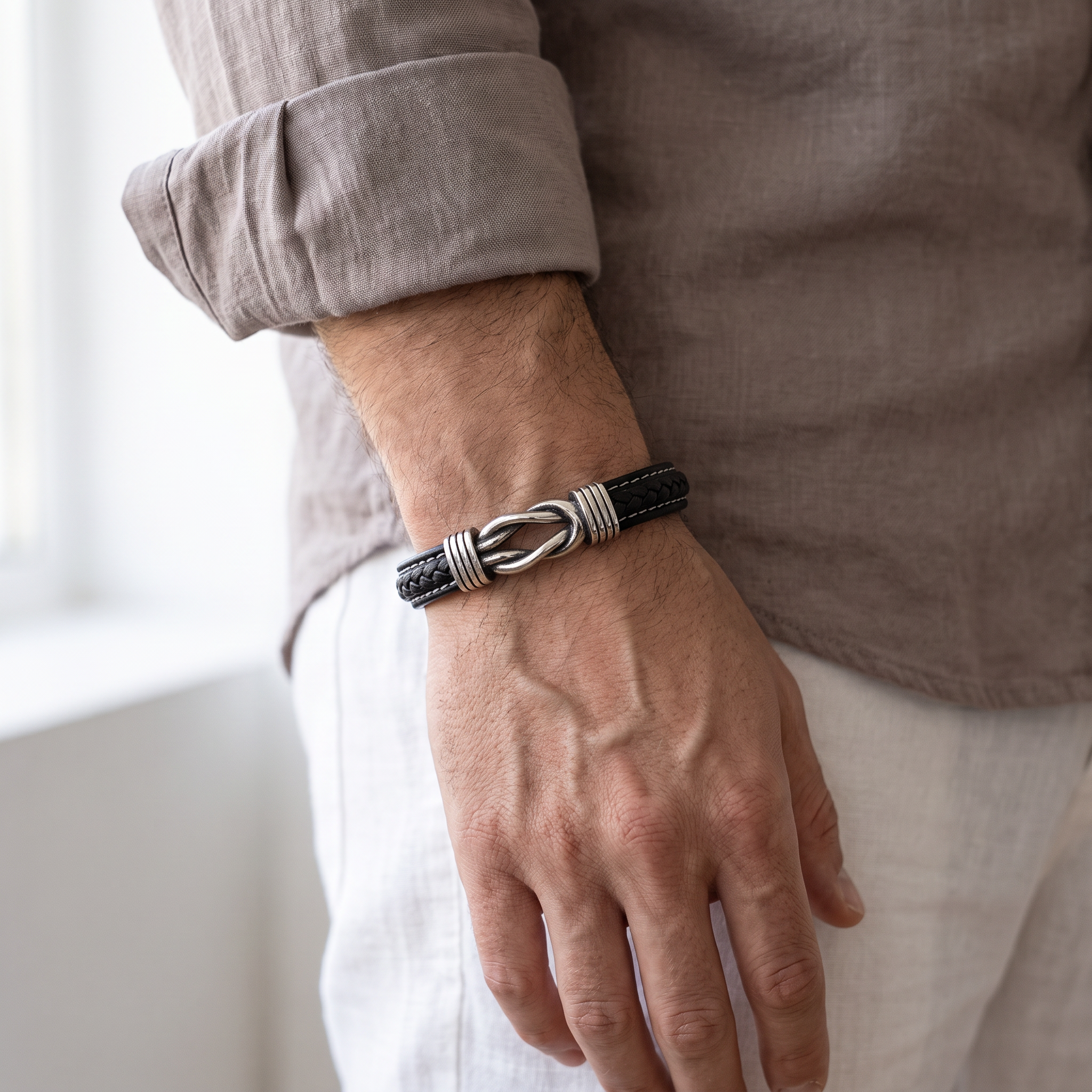 Pulsera de nudo infinito para hombres