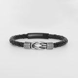Knoop leren armband - gepersonaliseerde armband voor mannen