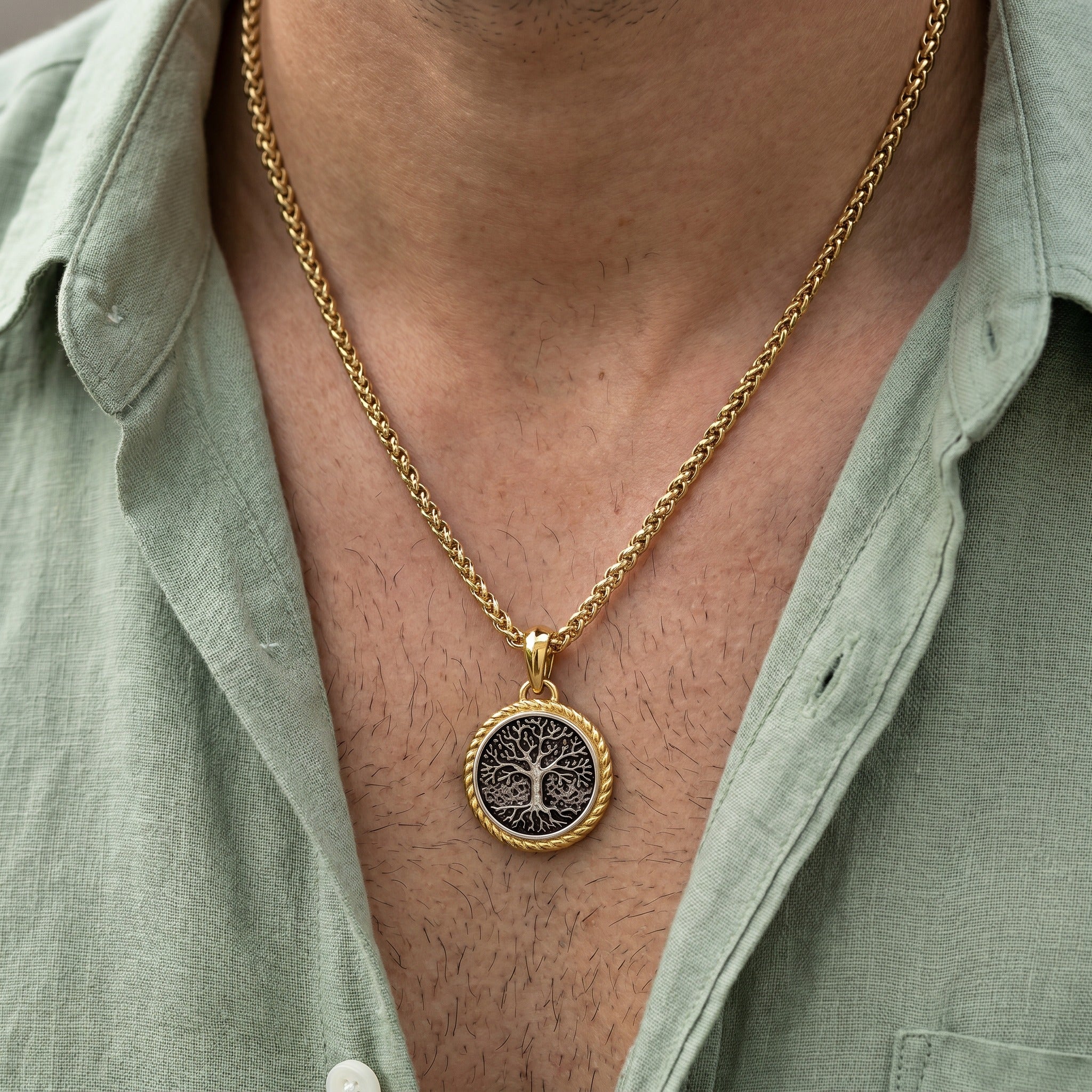 Personalized Tree of Life Necklace for Men