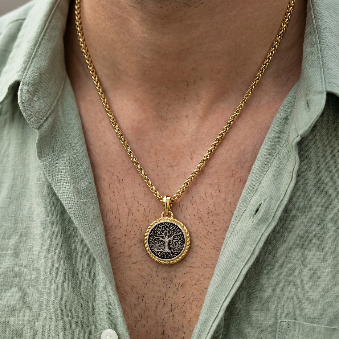 Personalized Tree of Life Necklace for Men