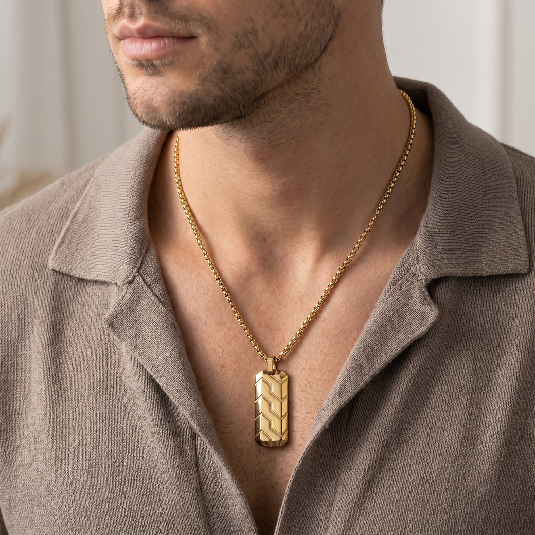 Gegraveerde ketting voor heren – gepersonaliseerde hanger op maat