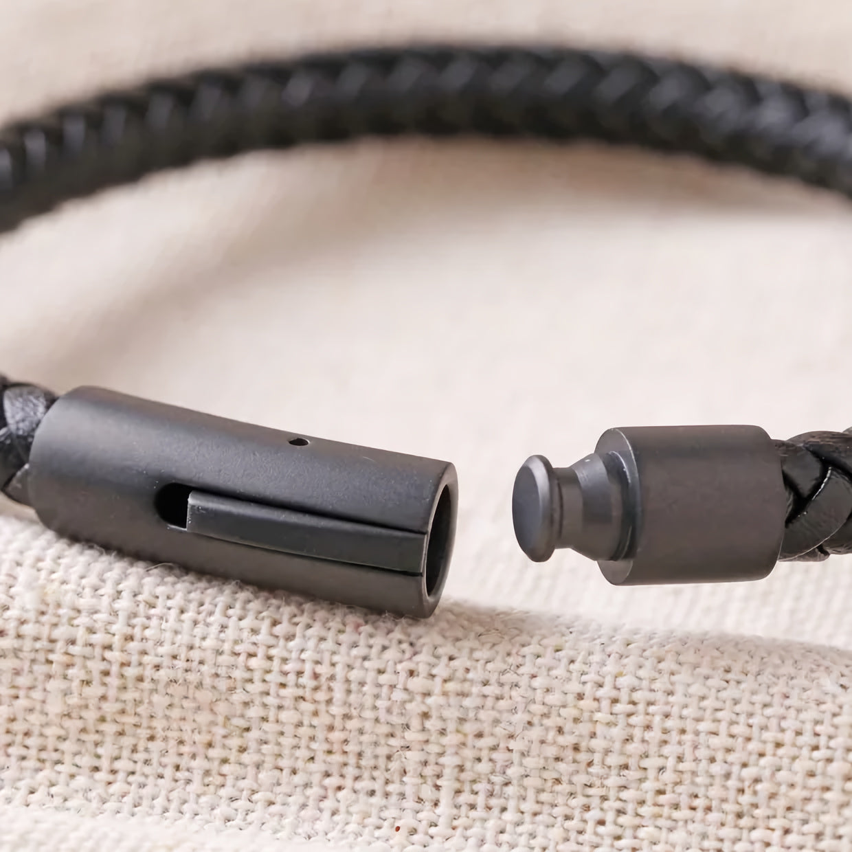 Clasp of personalized leather bracelet for men