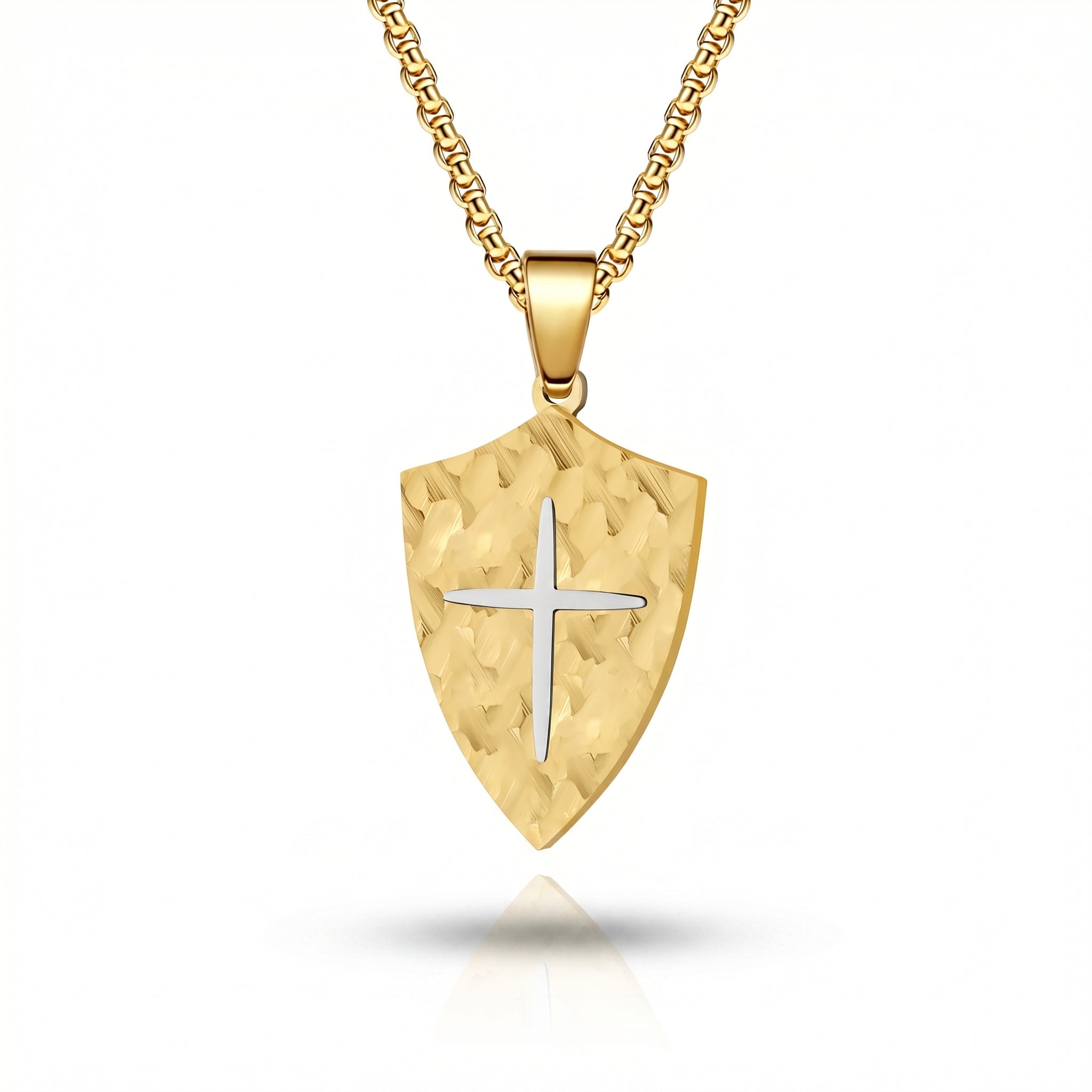 Personalized Cross Necklace for men - Gold