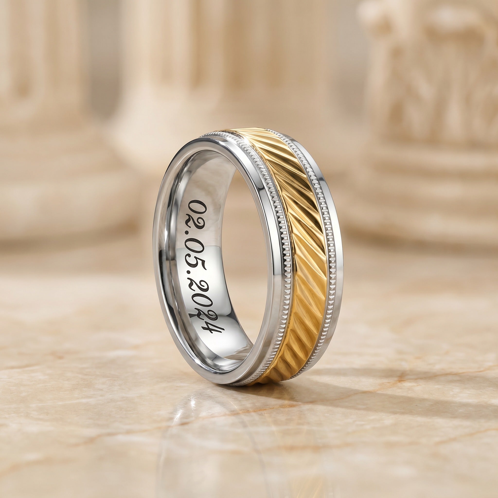 The Meridian Band — Two-Tone Men’s Ring