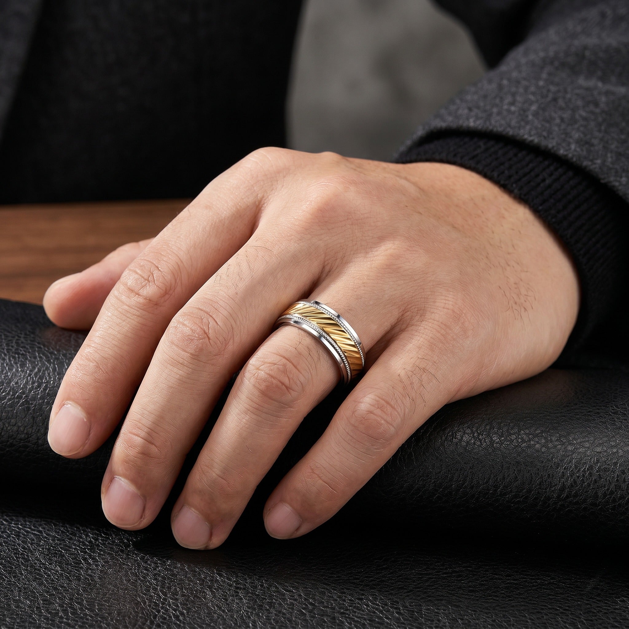 The Meridian Band — Two-Tone Men’s Ring