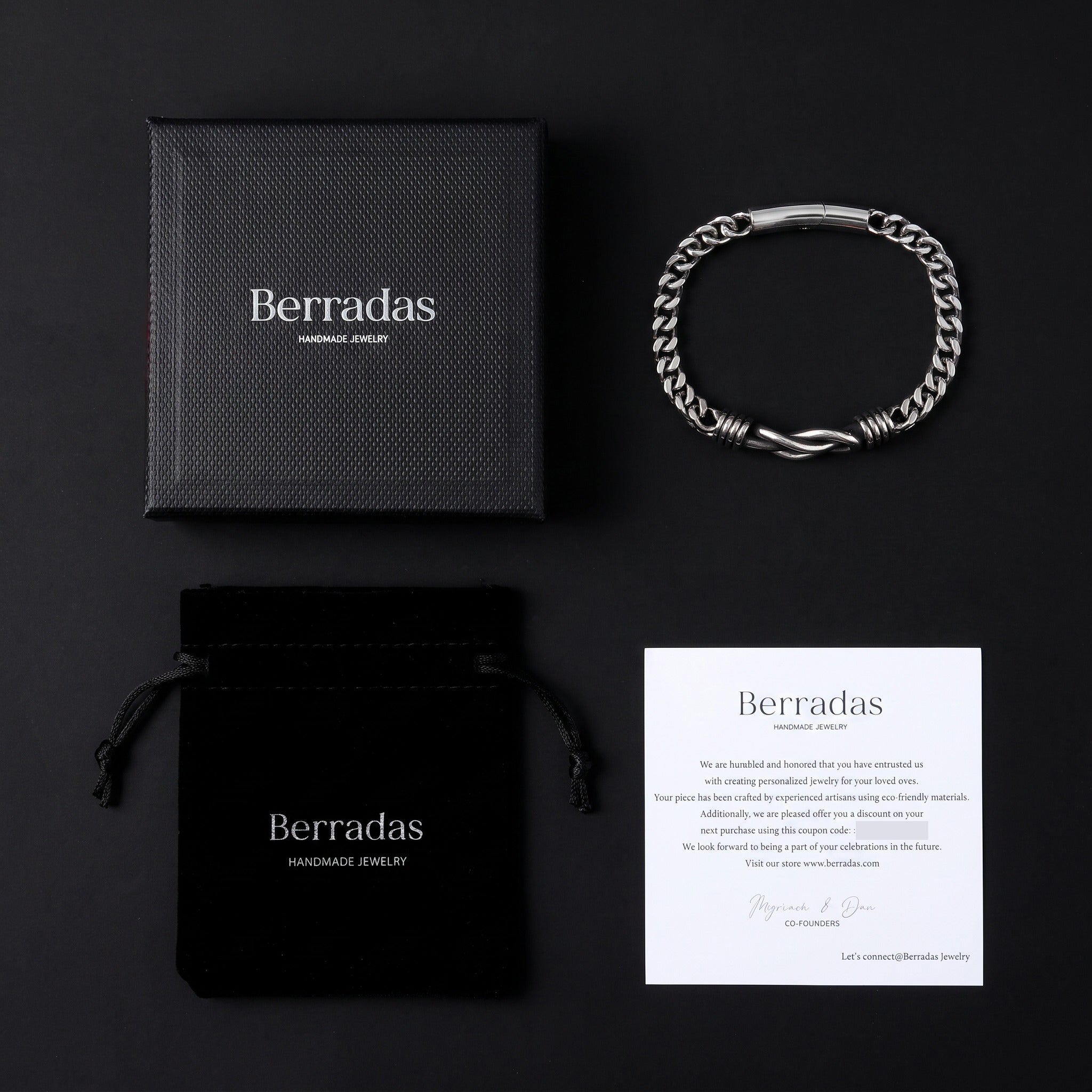 Bracelet "nœud marin" en argent pour homme
