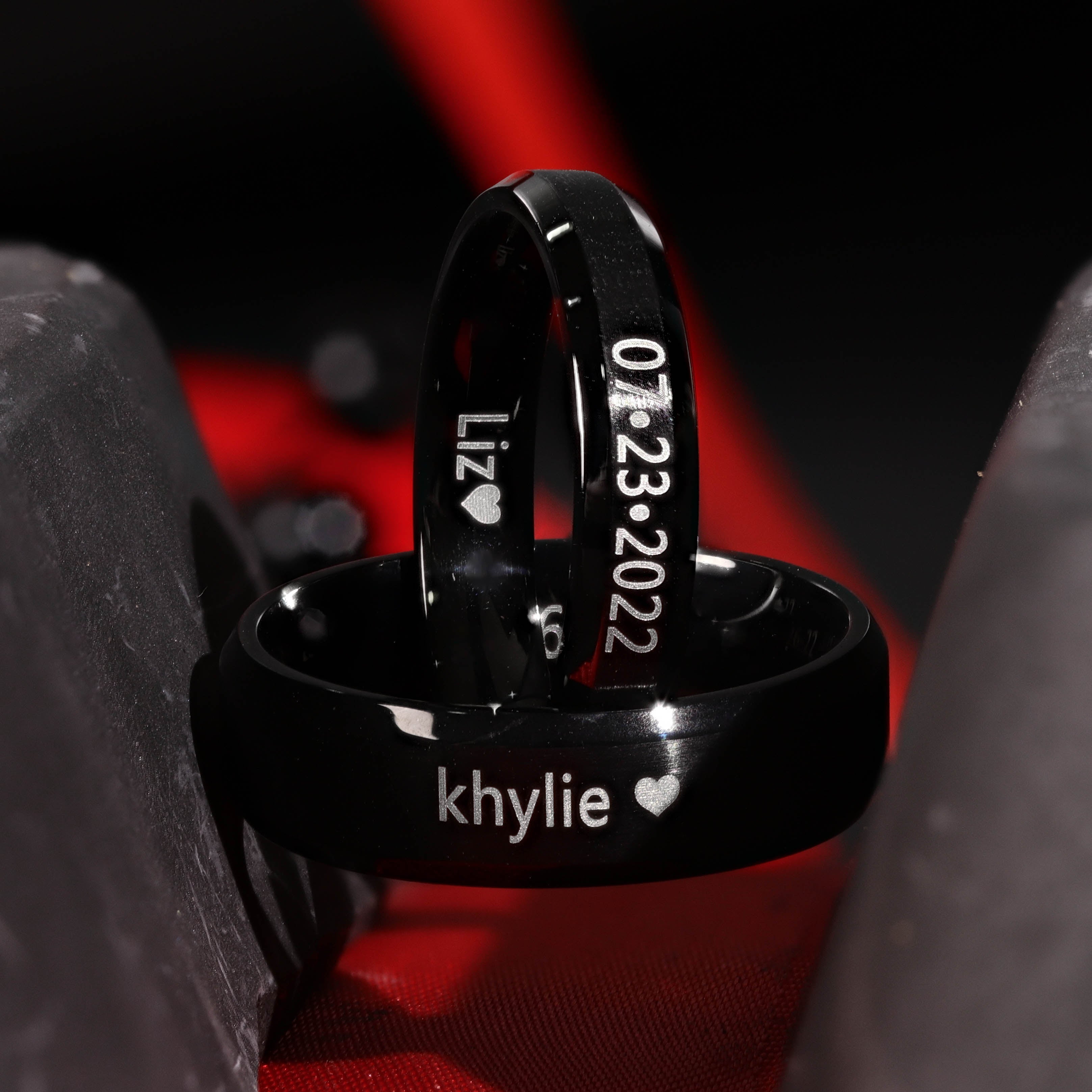 Personalized promise ring for men, custom couple's anniversary ring