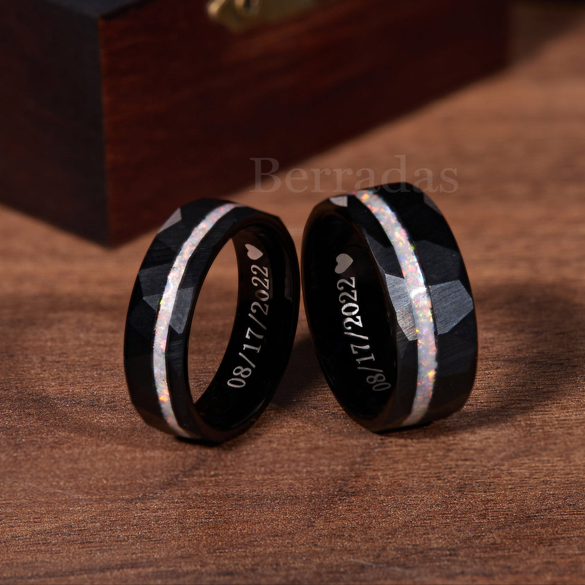 Matched Rings Matching Rings for Couples with Custom Engraving – Berradas Jewelry