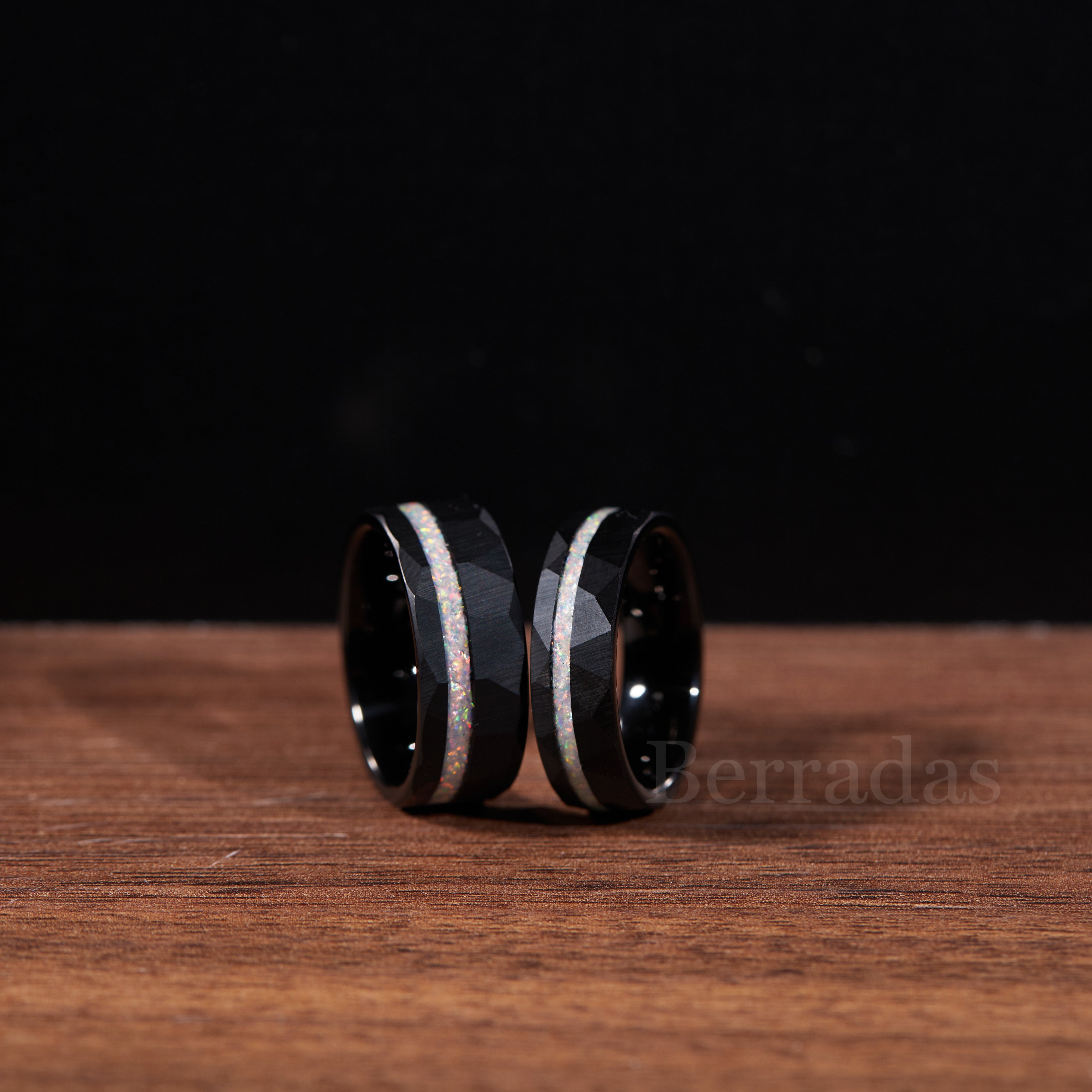 Customized couple rings, a thoughtful Valentine's Day gift for him and her.