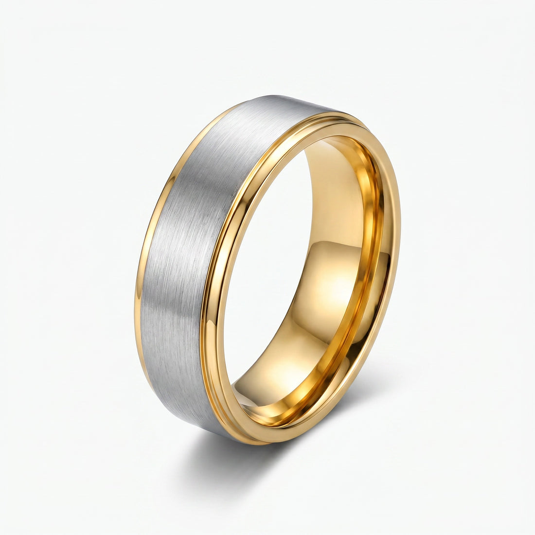 Personalized Two Tone Wedding Band for Men